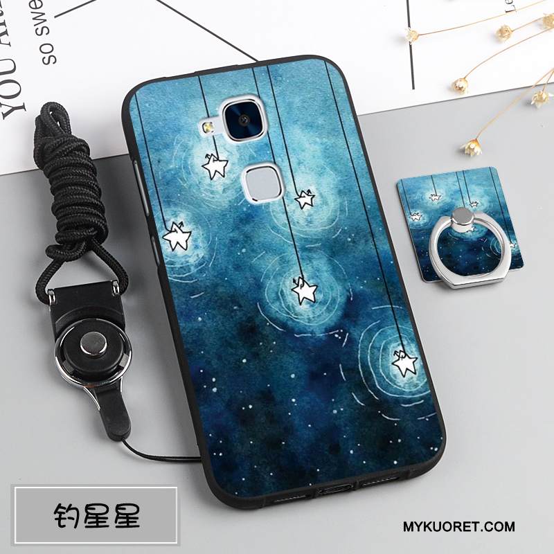 Kuori Huawei G7 Plus Pehmeä Neste Murtumaton Tummansininen, Kotelo Huawei G7 Plus Suojaus Puhelimen Kuoret Ripustettavat Koristeet