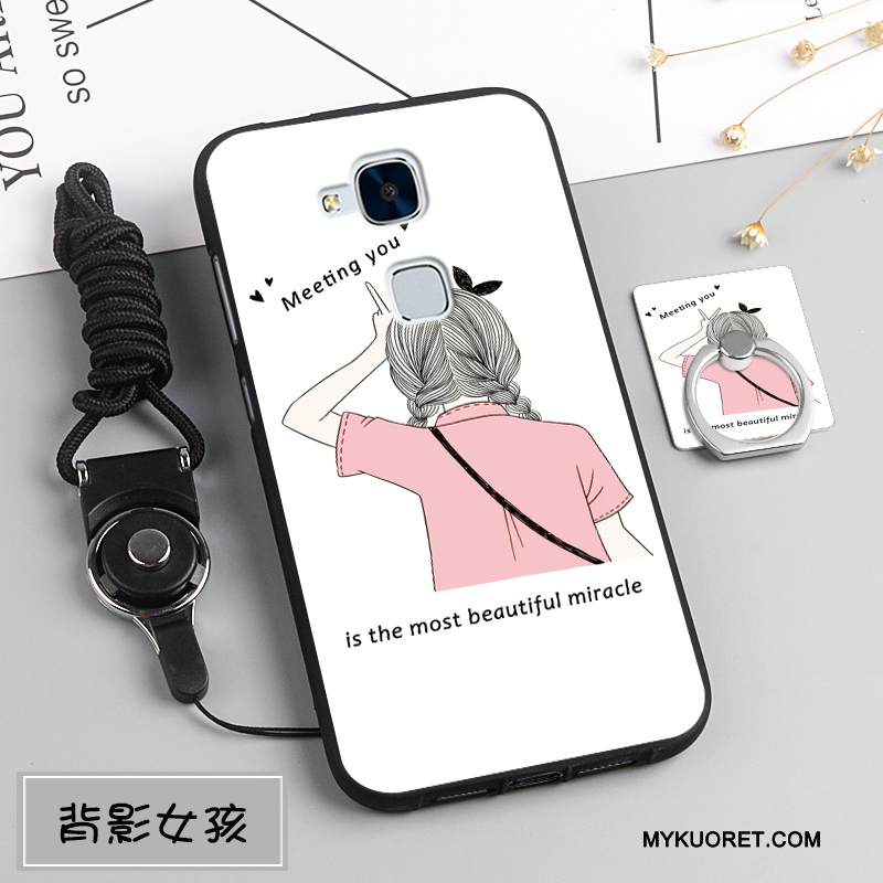 Kuori Huawei G7 Plus Pehmeä Neste Murtumaton Tummansininen, Kotelo Huawei G7 Plus Suojaus Puhelimen Kuoret Ripustettavat Koristeet