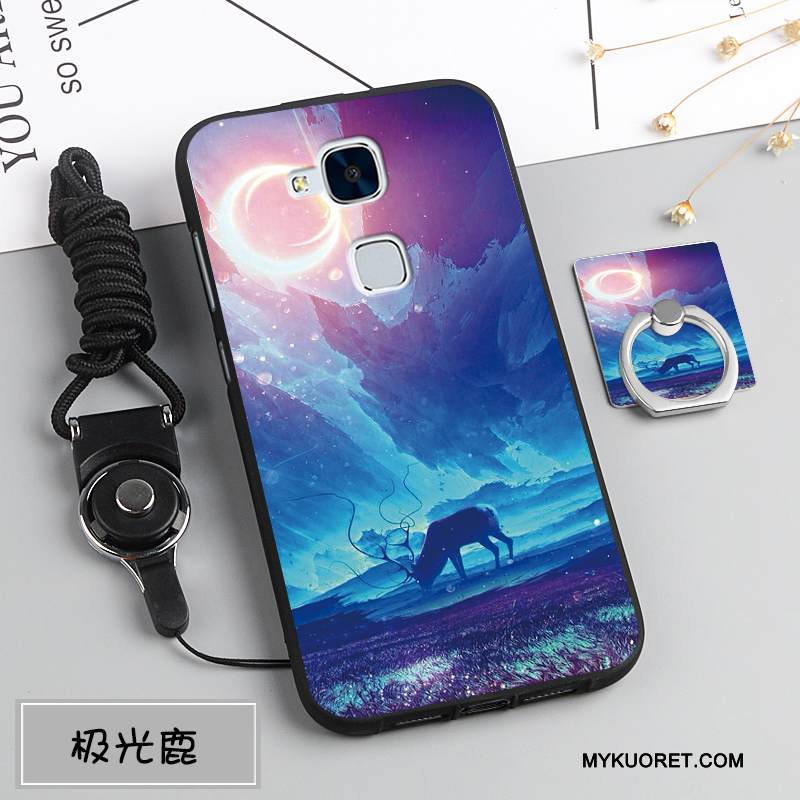 Kuori Huawei G7 Plus Pehmeä Neste Murtumaton Tummansininen, Kotelo Huawei G7 Plus Suojaus Puhelimen Kuoret Ripustettavat Koristeet