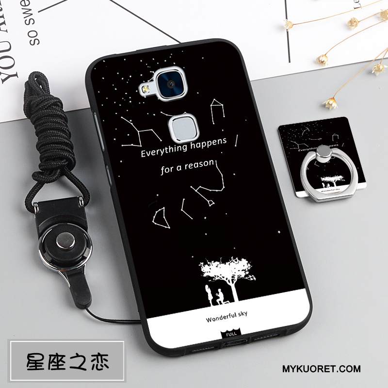 Kuori Huawei G7 Plus Pehmeä Neste Murtumaton Tummansininen, Kotelo Huawei G7 Plus Suojaus Puhelimen Kuoret Ripustettavat Koristeet