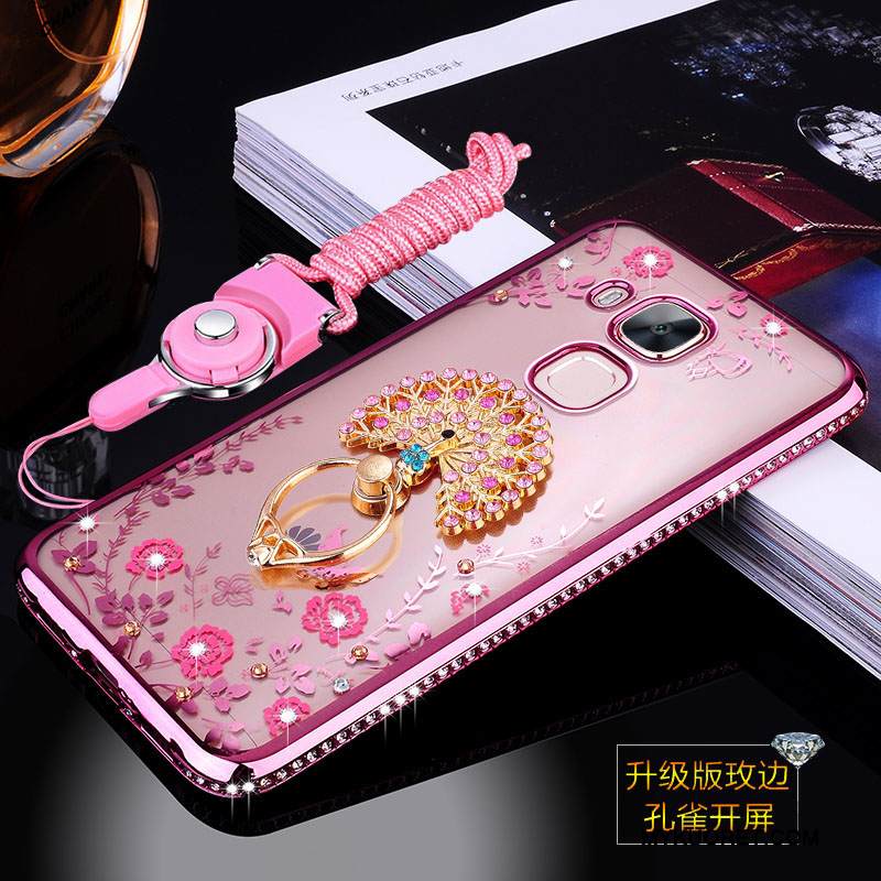 Kuori Huawei G7 Plus Pehmeä Neste Puhelimen Kuoret Kulta, Kotelo Huawei G7 Plus Suojaus Ripustettavat Koristeet