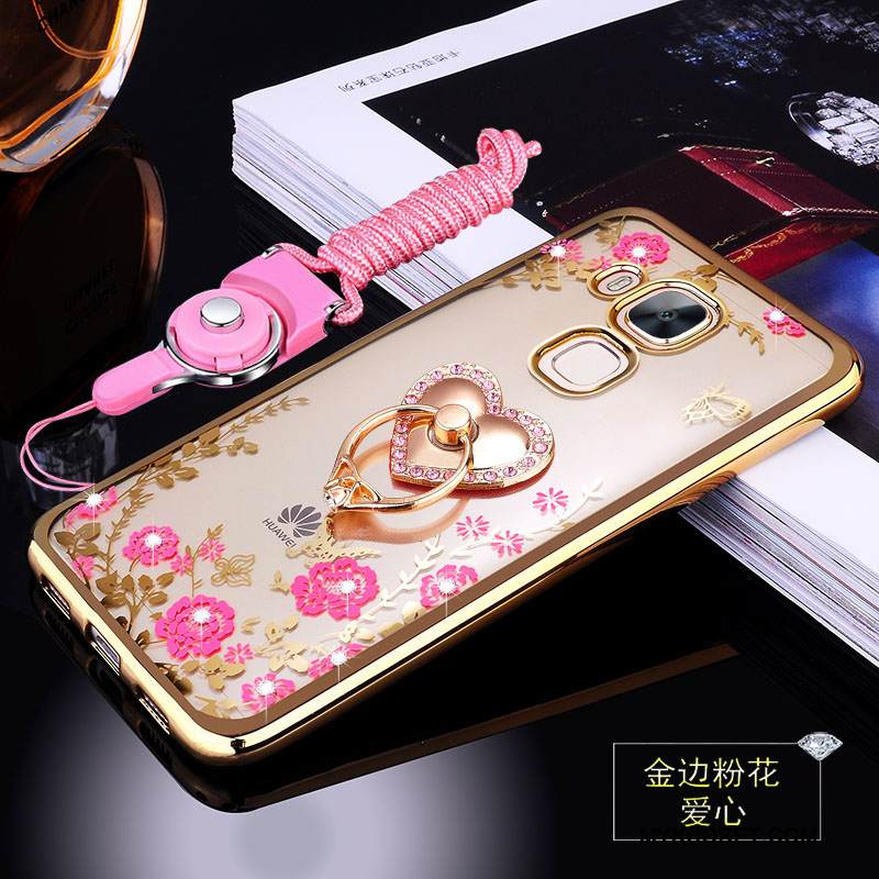 Kuori Huawei G7 Plus Pehmeä Neste Puhelimen Kuoret Kulta, Kotelo Huawei G7 Plus Suojaus Ripustettavat Koristeet