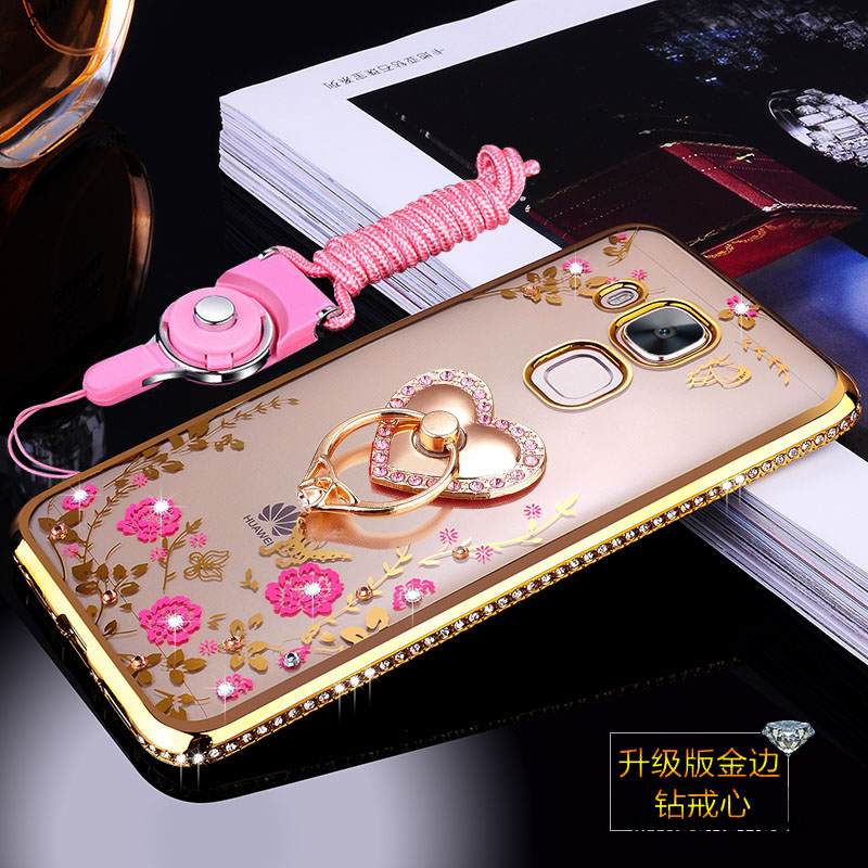 Kuori Huawei G7 Plus Pehmeä Neste Puhelimen Kuoret Kulta, Kotelo Huawei G7 Plus Suojaus Ripustettavat Koristeet