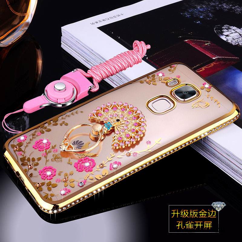 Kuori Huawei G7 Plus Pehmeä Neste Puhelimen Kuoret Kulta, Kotelo Huawei G7 Plus Suojaus Ripustettavat Koristeet