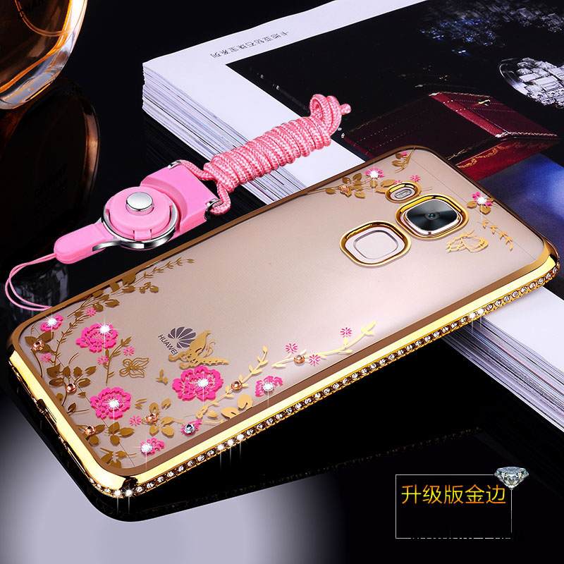 Kuori Huawei G7 Plus Pehmeä Neste Puhelimen Kuoret Kulta, Kotelo Huawei G7 Plus Suojaus Ripustettavat Koristeet