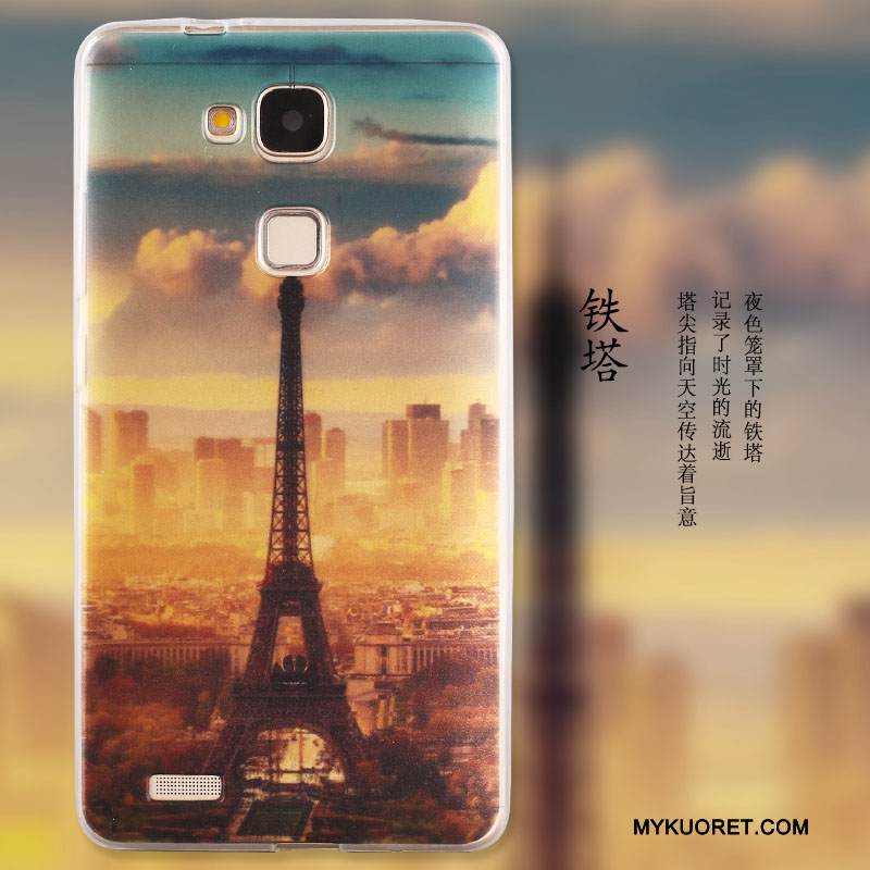 Kuori Huawei G7 Plus Pehmeä Neste Puhelimen Kuoret Murtumaton, Kotelo Huawei G7 Plus Silikoni Sininen