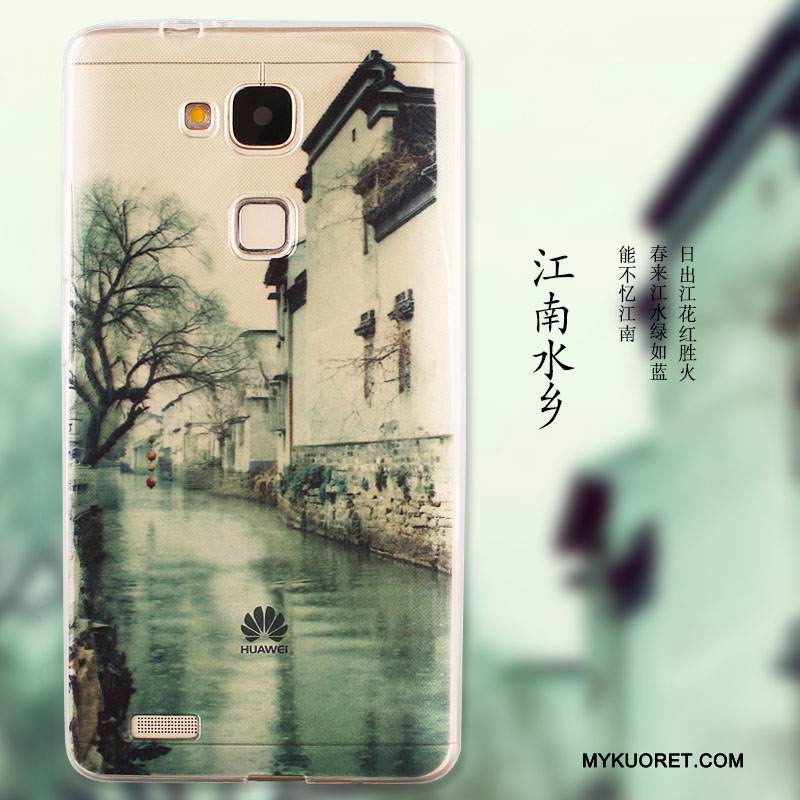 Kuori Huawei G7 Plus Pehmeä Neste Puhelimen Kuoret Murtumaton, Kotelo Huawei G7 Plus Silikoni Sininen