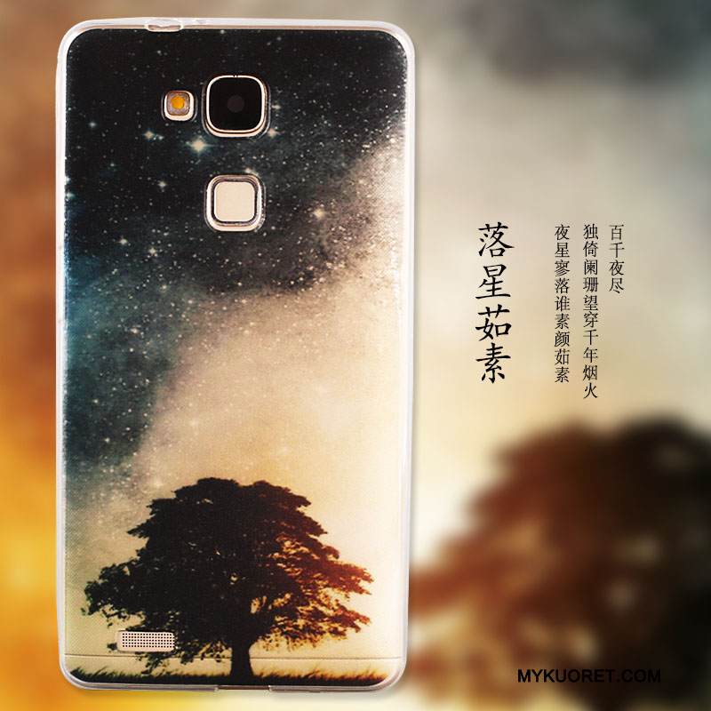 Kuori Huawei G7 Plus Pehmeä Neste Puhelimen Kuoret Murtumaton, Kotelo Huawei G7 Plus Silikoni Sininen