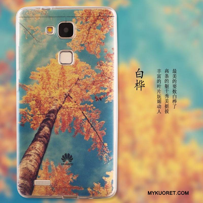 Kuori Huawei G7 Plus Pehmeä Neste Puhelimen Kuoret Murtumaton, Kotelo Huawei G7 Plus Silikoni Sininen