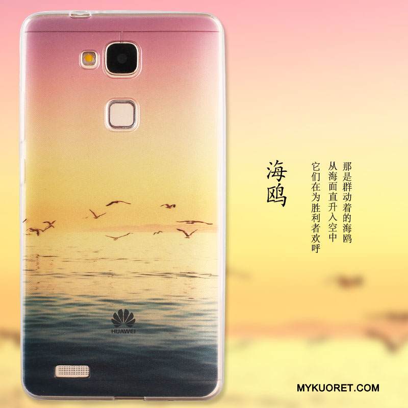 Kuori Huawei G7 Plus Pehmeä Neste Puhelimen Kuoret Murtumaton, Kotelo Huawei G7 Plus Silikoni Sininen