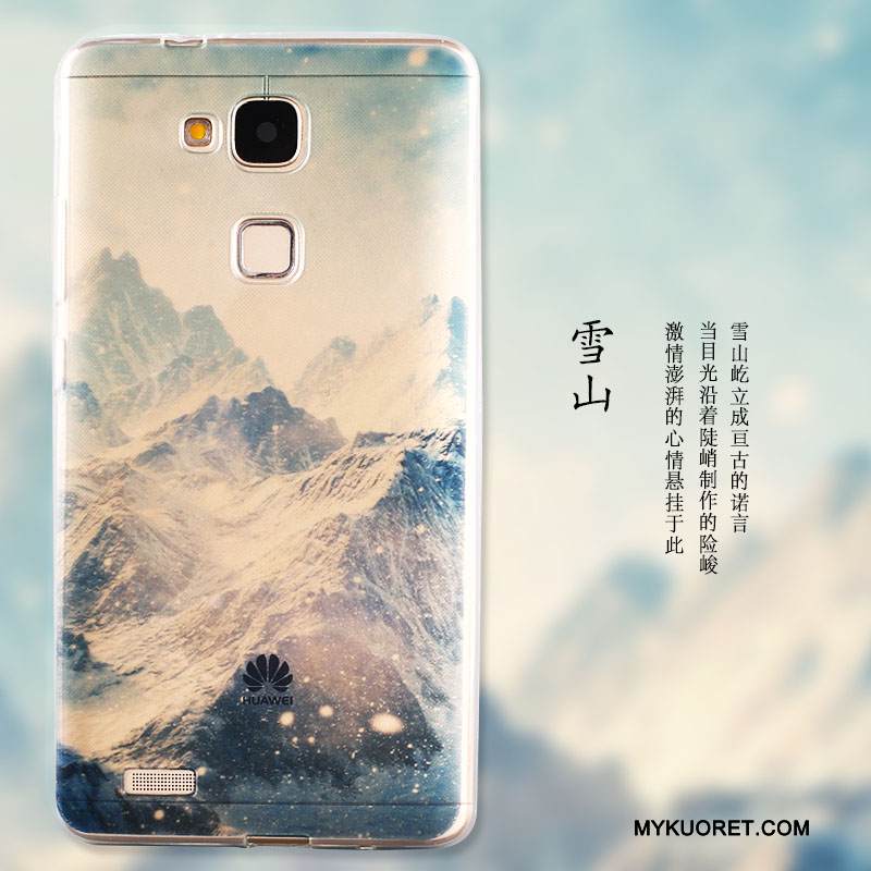 Kuori Huawei G7 Plus Pehmeä Neste Puhelimen Kuoret Murtumaton, Kotelo Huawei G7 Plus Silikoni Sininen