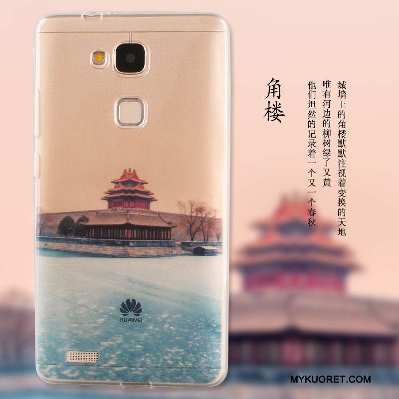 Kuori Huawei G7 Plus Pehmeä Neste Puhelimen Kuoret Murtumaton, Kotelo Huawei G7 Plus Silikoni Sininen