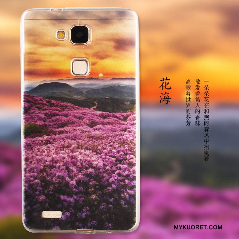 Kuori Huawei G7 Plus Pehmeä Neste Puhelimen Kuoret Murtumaton, Kotelo Huawei G7 Plus Silikoni Sininen