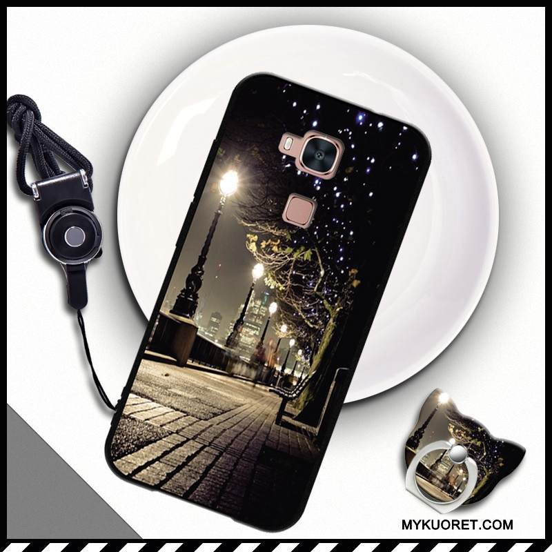 Kuori Huawei G7 Plus Pehmeä Neste Puhelimen Kuoret Musta, Kotelo Huawei G7 Plus Silikoni Trendi