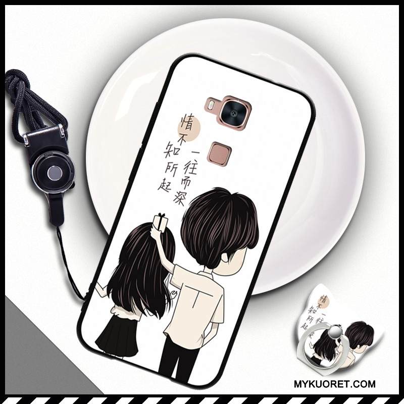 Kuori Huawei G7 Plus Pehmeä Neste Puhelimen Kuoret Musta, Kotelo Huawei G7 Plus Silikoni Trendi