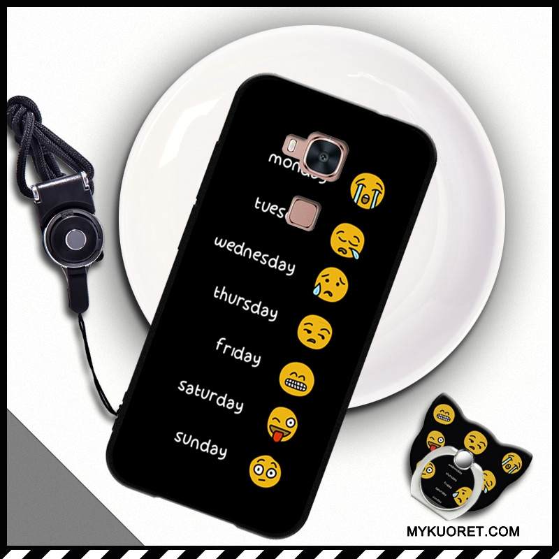 Kuori Huawei G7 Plus Pehmeä Neste Puhelimen Kuoret Musta, Kotelo Huawei G7 Plus Silikoni Trendi