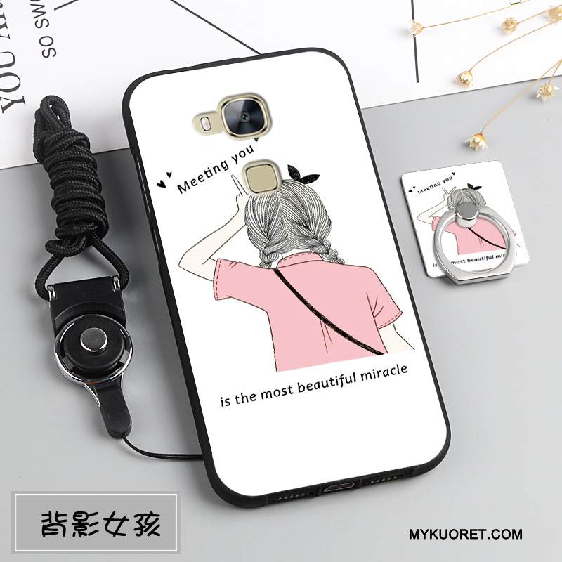 Kuori Huawei G7 Plus Pehmeä Neste Ripustettavat Koristeet Puhelimen Kuoret, Kotelo Huawei G7 Plus Silikoni Murtumaton Tummansininen