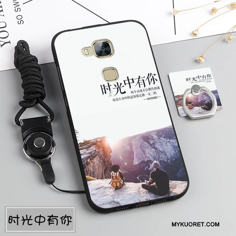 Kuori Huawei G7 Plus Pehmeä Neste Ripustettavat Koristeet Puhelimen Kuoret, Kotelo Huawei G7 Plus Silikoni Murtumaton Tummansininen