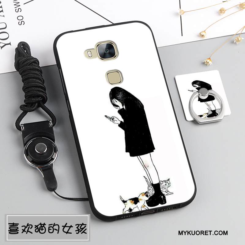 Kuori Huawei G7 Plus Pehmeä Neste Ripustettavat Koristeet Puhelimen Kuoret, Kotelo Huawei G7 Plus Silikoni Murtumaton Tummansininen