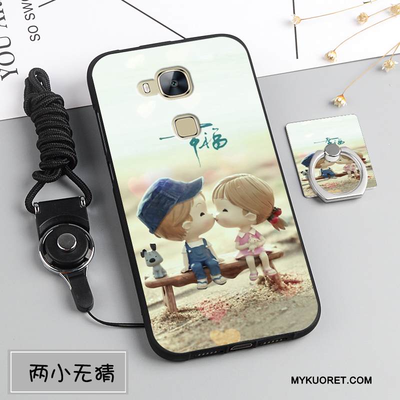 Kuori Huawei G7 Plus Pehmeä Neste Ripustettavat Koristeet Puhelimen Kuoret, Kotelo Huawei G7 Plus Silikoni Murtumaton Tummansininen