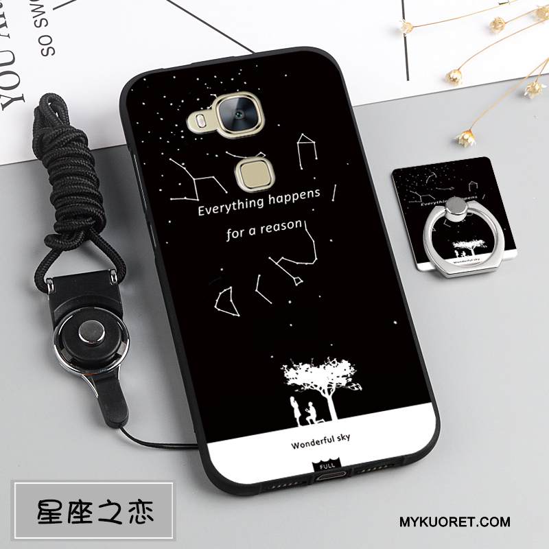 Kuori Huawei G7 Plus Pehmeä Neste Ripustettavat Koristeet Puhelimen Kuoret, Kotelo Huawei G7 Plus Silikoni Murtumaton Tummansininen