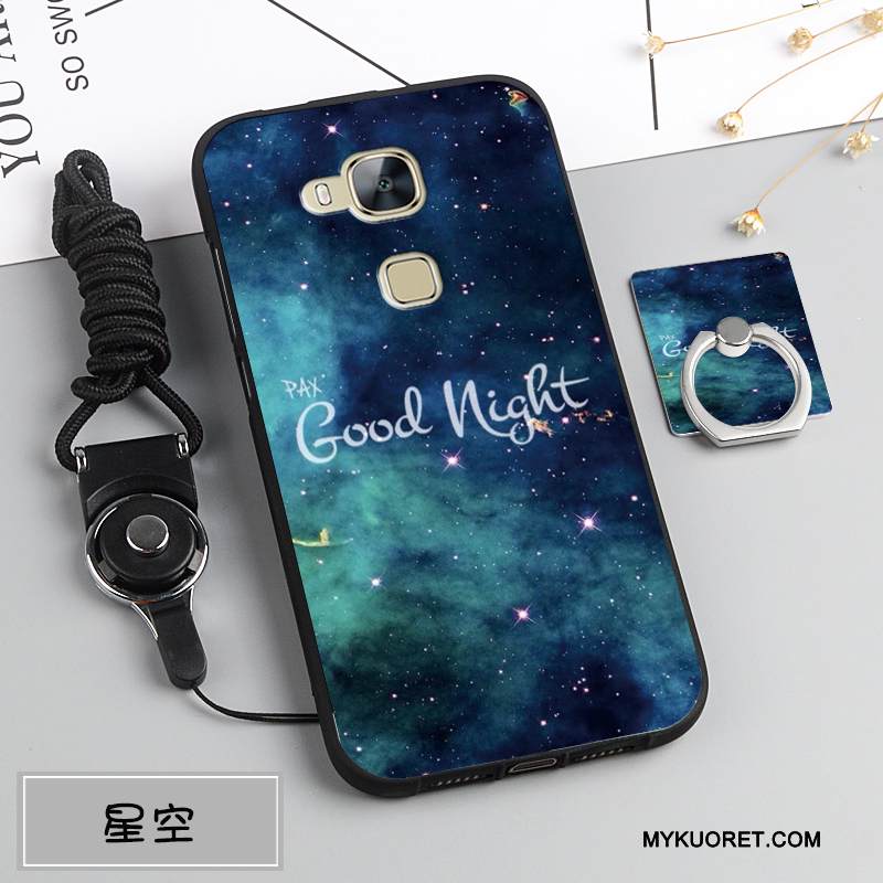 Kuori Huawei G7 Plus Pehmeä Neste Ripustettavat Koristeet Puhelimen Kuoret, Kotelo Huawei G7 Plus Silikoni Murtumaton Tummansininen