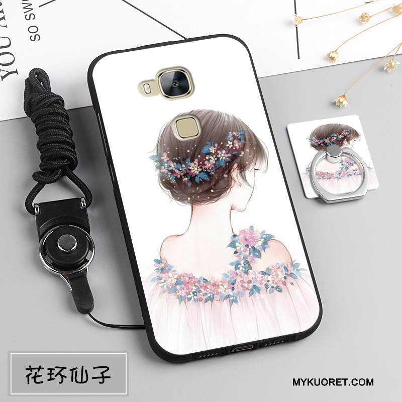 Kuori Huawei G7 Plus Pehmeä Neste Ripustettavat Koristeet Puhelimen Kuoret, Kotelo Huawei G7 Plus Silikoni Murtumaton Tummansininen