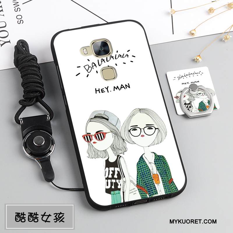 Kuori Huawei G7 Plus Pehmeä Neste Ripustettavat Koristeet Puhelimen Kuoret, Kotelo Huawei G7 Plus Silikoni Murtumaton Tummansininen