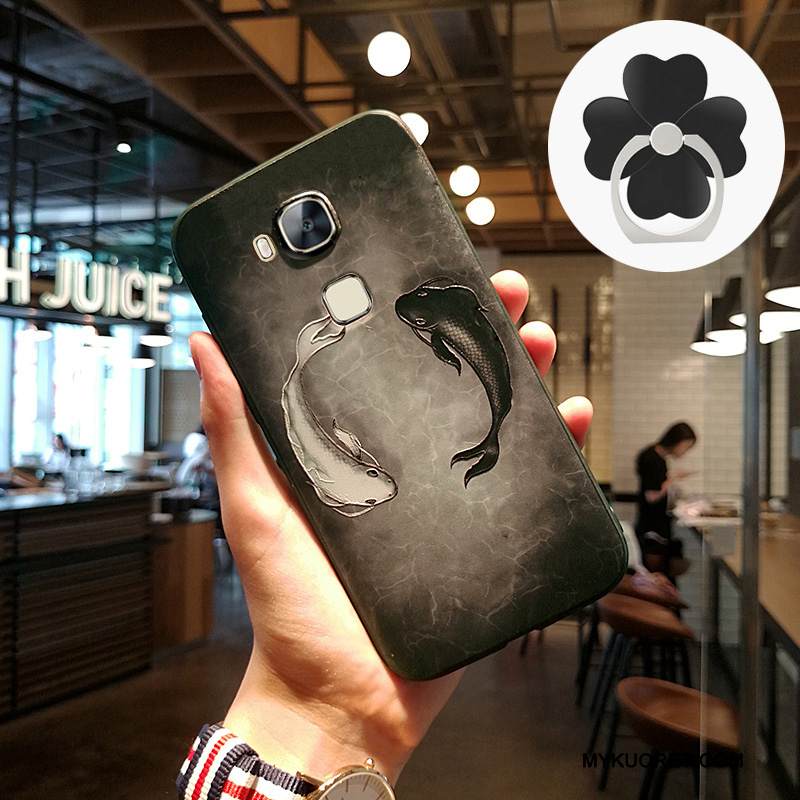 Kuori Huawei G7 Plus Pehmeä Neste Violetti Murtumaton, Kotelo Huawei G7 Plus Silikoni Puhelimen Kuoret Persoonallisuus