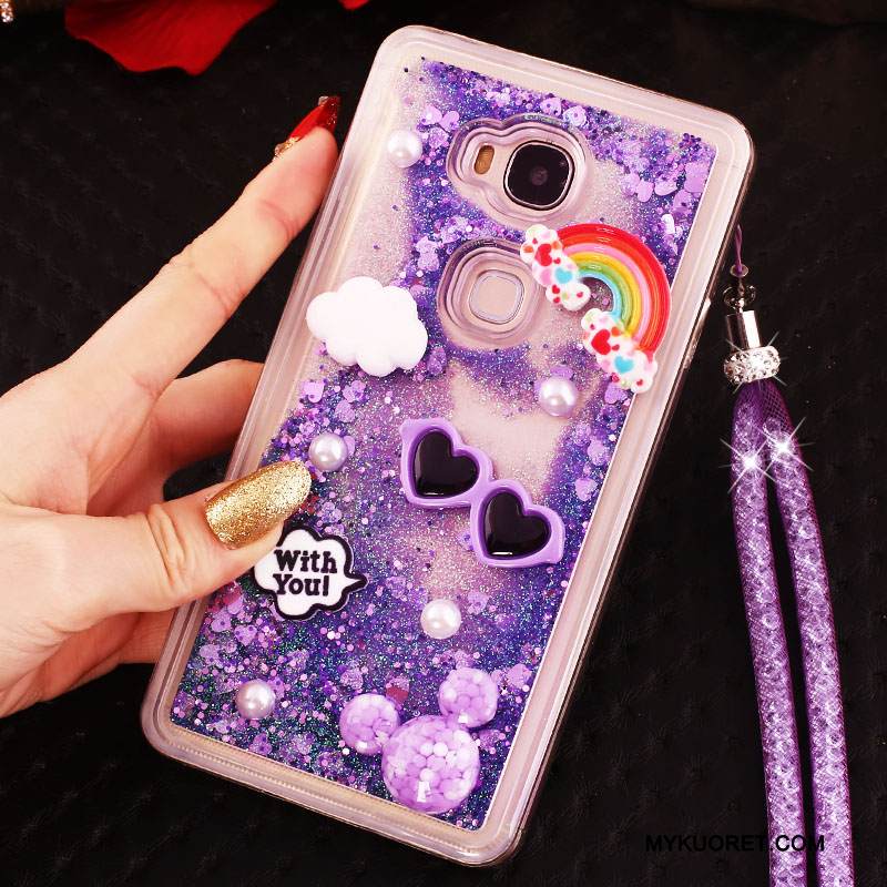 Kuori Huawei G7 Plus Sarjakuva Neste Puhelimen Kuoret, Kotelo Huawei G7 Plus Silikoni Juoksuhiekka Violetti
