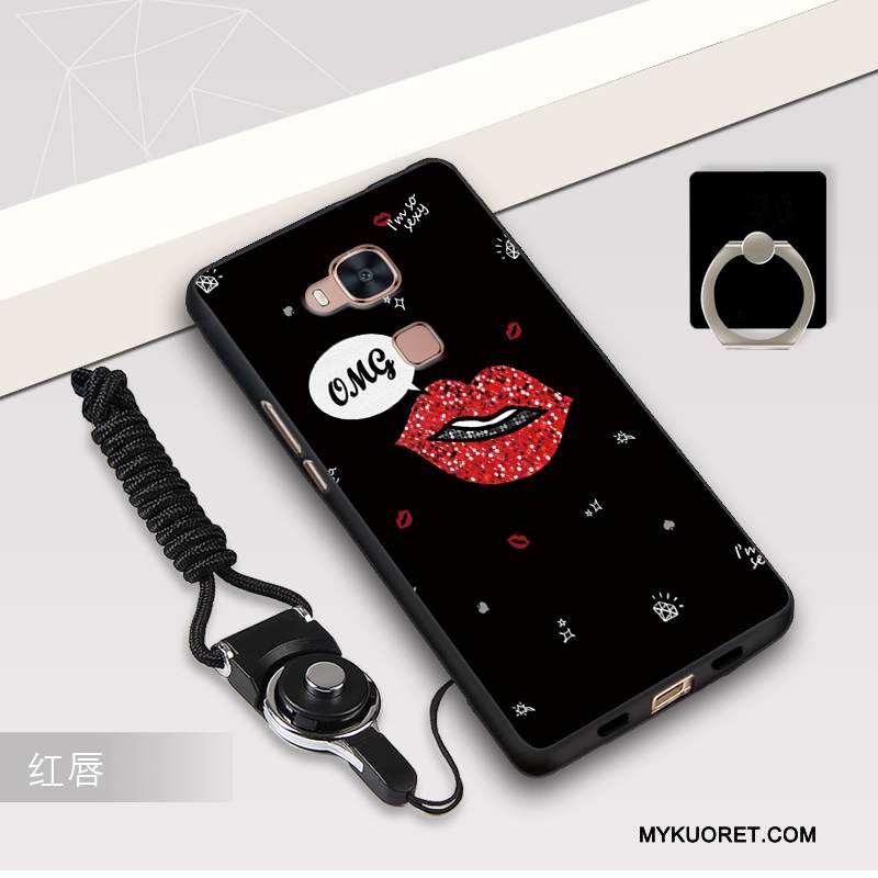 Kuori Huawei G7 Plus Silikoni Murtumaton Tummansininen, Kotelo Huawei G7 Plus Suojaus Puhelimen Kuoret Ripustettavat Koristeet