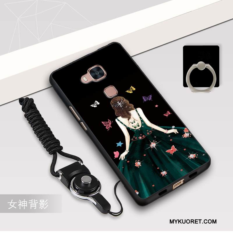 Kuori Huawei G7 Plus Silikoni Murtumaton Tummansininen, Kotelo Huawei G7 Plus Suojaus Puhelimen Kuoret Ripustettavat Koristeet