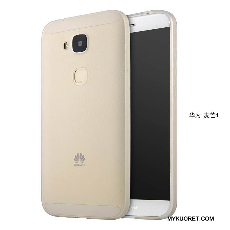 Kuori Huawei G7 Plus Silikoni Puhelimen Kuoret Punainen, Kotelo Huawei G7 Plus Laukut Murtumaton Läpinäkyvä