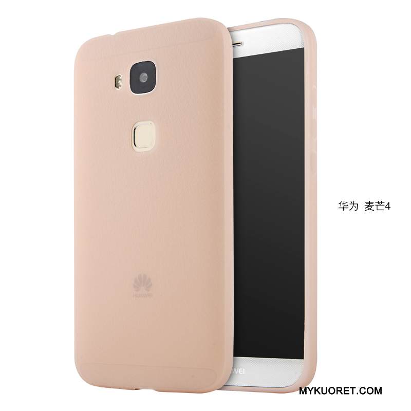 Kuori Huawei G7 Plus Silikoni Puhelimen Kuoret Punainen, Kotelo Huawei G7 Plus Laukut Murtumaton Läpinäkyvä