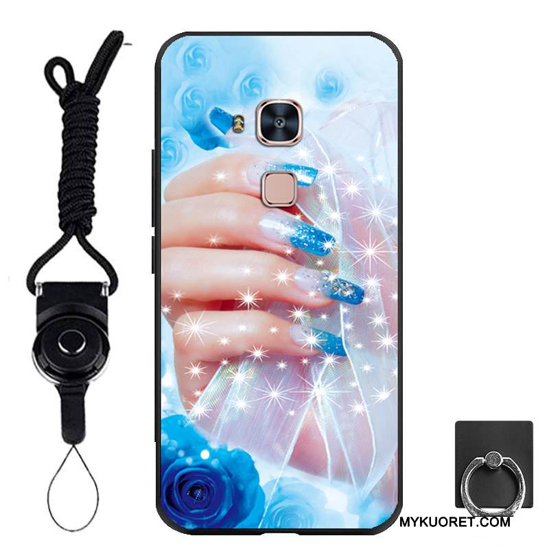 Kuori Huawei G7 Plus Silikoni Trendi Puhelimen Kuoret, Kotelo Huawei G7 Plus Pehmeä Neste Ripustettavat Koristeet Persoonallisuus