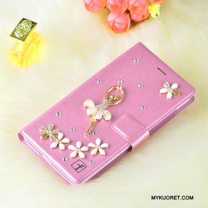 Kuori Huawei G7 Plus Strassi Valkoinen Trendi, Kotelo Huawei G7 Plus Nahka