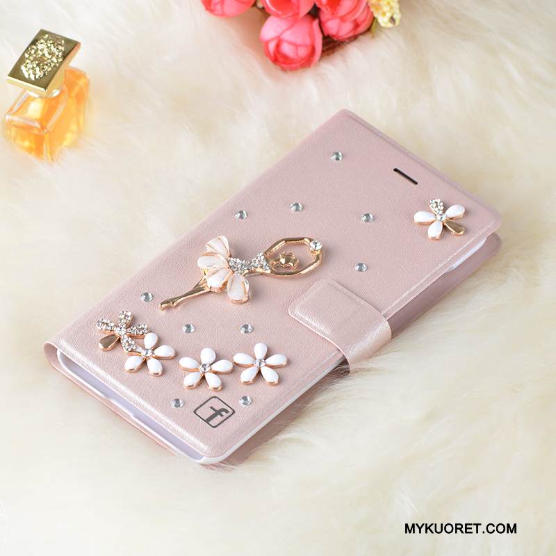 Kuori Huawei G7 Plus Strassi Valkoinen Trendi, Kotelo Huawei G7 Plus Nahka