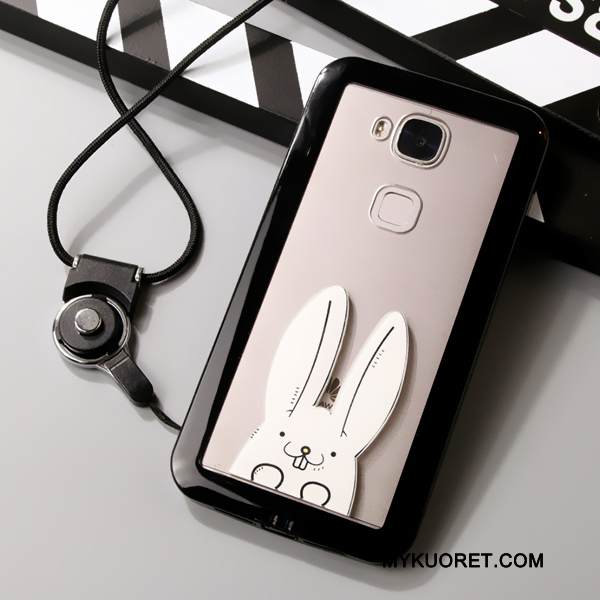 Kuori Huawei G7 Plus Suojaus Läpinäkyvä Musta, Kotelo Huawei G7 Plus Laukut Puhelimen Kuoret Ripustettavat Koristeet