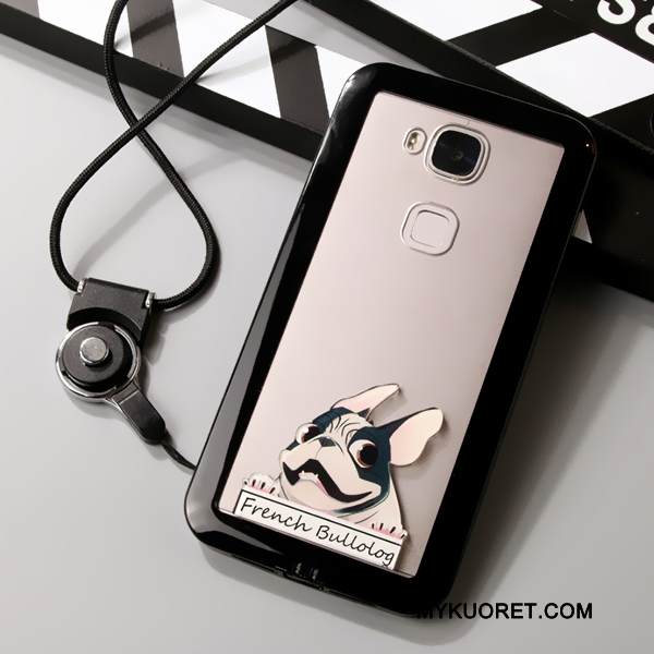 Kuori Huawei G7 Plus Suojaus Läpinäkyvä Musta, Kotelo Huawei G7 Plus Laukut Puhelimen Kuoret Ripustettavat Koristeet