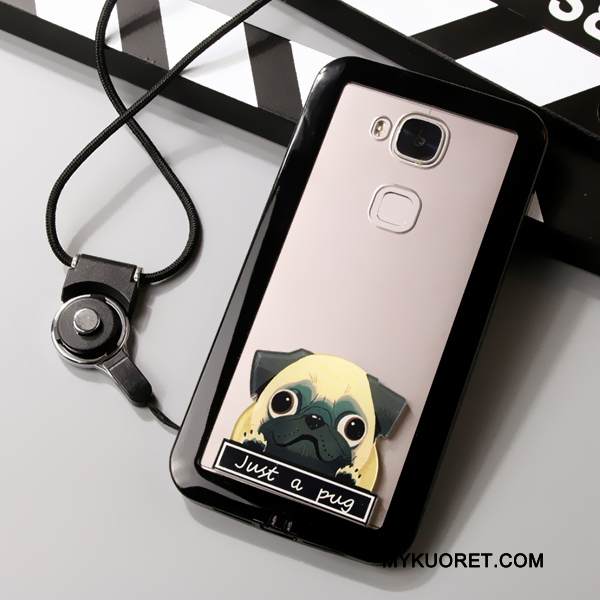Kuori Huawei G7 Plus Suojaus Läpinäkyvä Musta, Kotelo Huawei G7 Plus Laukut Puhelimen Kuoret Ripustettavat Koristeet