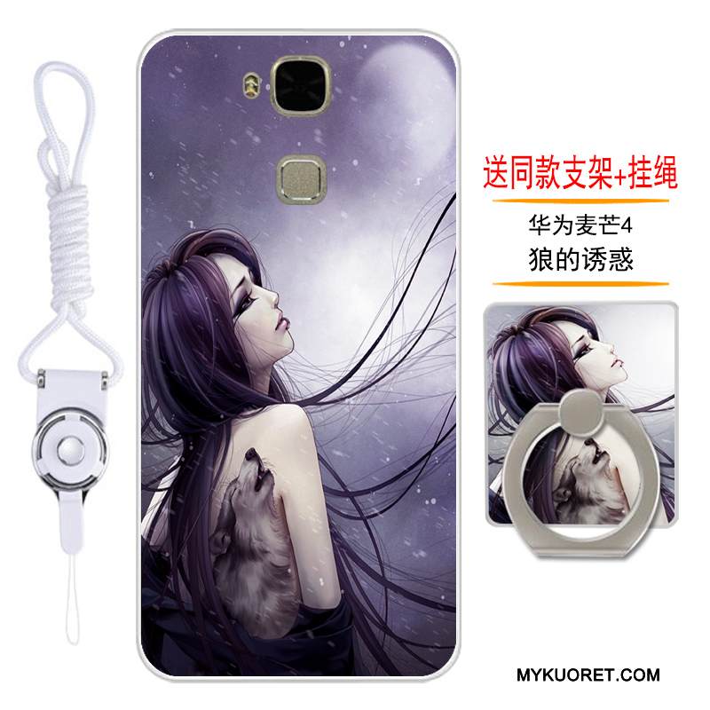 Kuori Huawei G7 Plus Suojaus Murtumaton Violetti, Kotelo Huawei G7 Plus Pehmeä Neste Trendi Puhelimen Kuoret