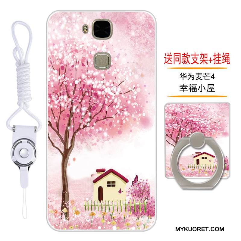 Kuori Huawei G7 Plus Suojaus Murtumaton Violetti, Kotelo Huawei G7 Plus Pehmeä Neste Trendi Puhelimen Kuoret