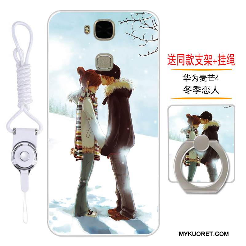 Kuori Huawei G7 Plus Suojaus Murtumaton Violetti, Kotelo Huawei G7 Plus Pehmeä Neste Trendi Puhelimen Kuoret