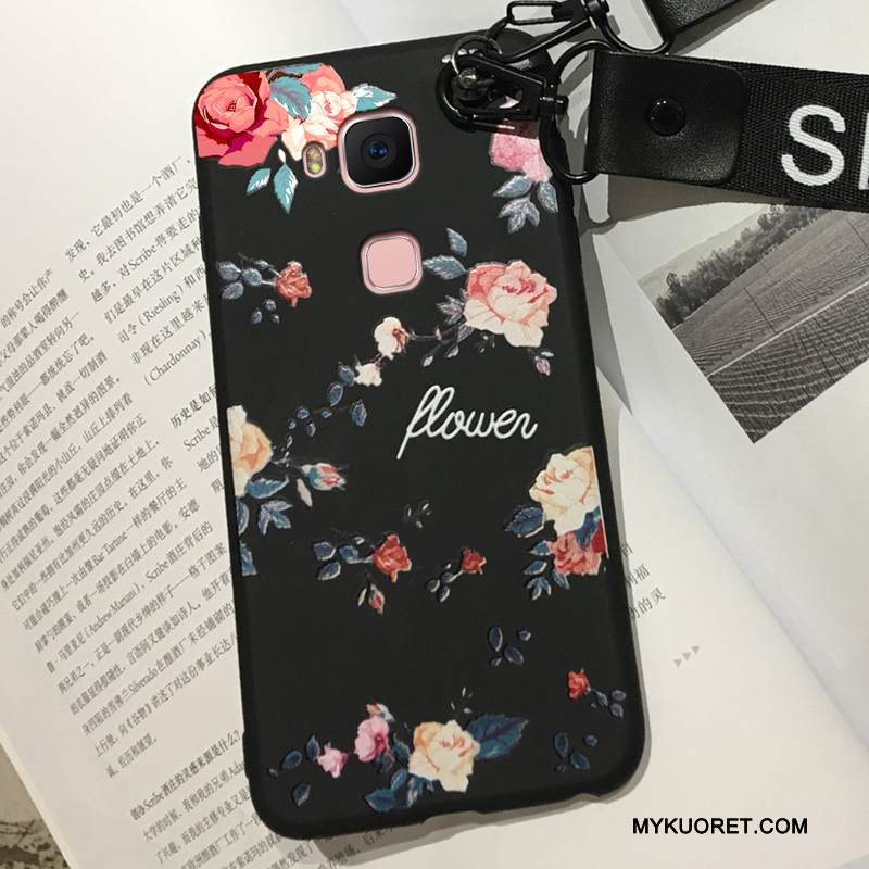 Kuori Huawei G7 Plus Suojaus Pesty Suede Murtumaton, Kotelo Huawei G7 Plus Pehmeä Neste Punainen Ohut