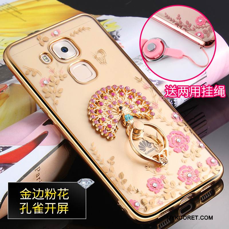 Kuori Huawei G7 Plus Suojaus Puhelimen Kuoret Jauhe, Kotelo Huawei G7 Plus Pehmeä Neste Rengas