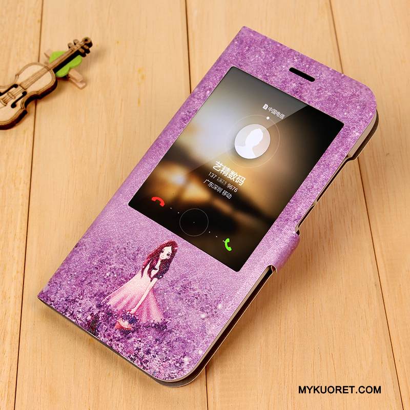 Kuori Huawei G7 Plus Suojaus Violetti Puhelimen Kuoret, Kotelo Huawei G7 Plus Nahka