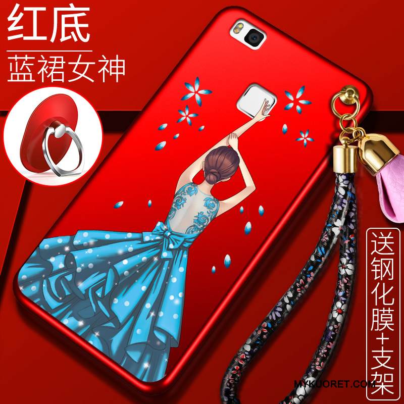 Kuori Huawei G9 Lite Laukut Trendi Murtumaton, Kotelo Huawei G9 Lite Pehmeä Neste Punainen Nuoret