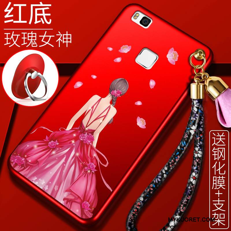 Kuori Huawei G9 Lite Laukut Trendi Murtumaton, Kotelo Huawei G9 Lite Pehmeä Neste Punainen Nuoret