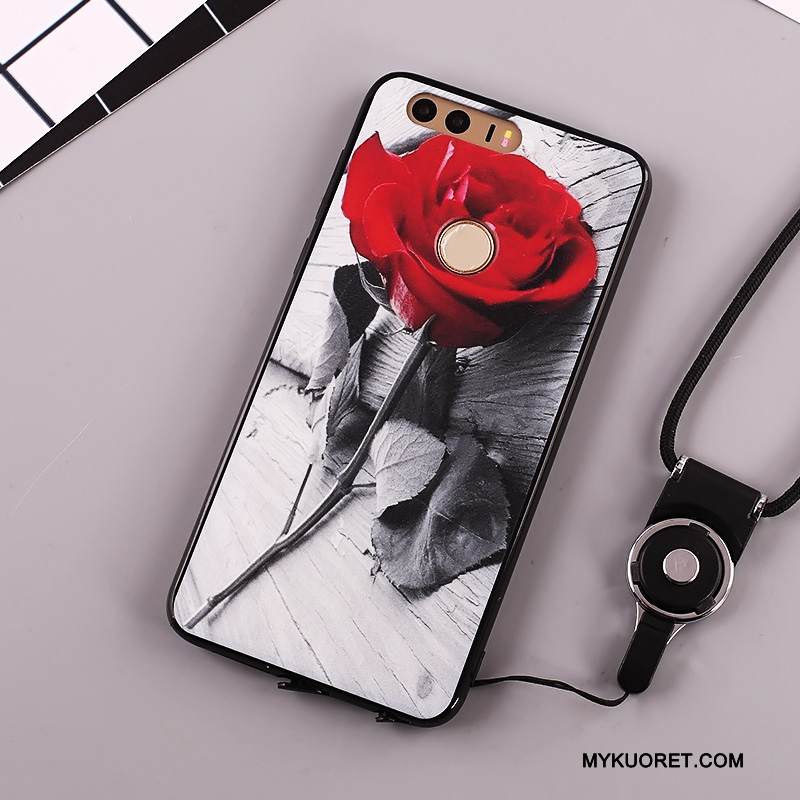 Kuori Huawei G9 Lite Maalaus Musta Ripustettavat Koristeet, Kotelo Huawei G9 Lite Silikoni Nuoret Puhelimen Kuoret