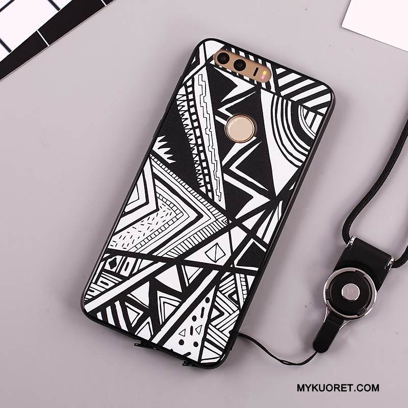 Kuori Huawei G9 Lite Maalaus Musta Ripustettavat Koristeet, Kotelo Huawei G9 Lite Silikoni Nuoret Puhelimen Kuoret